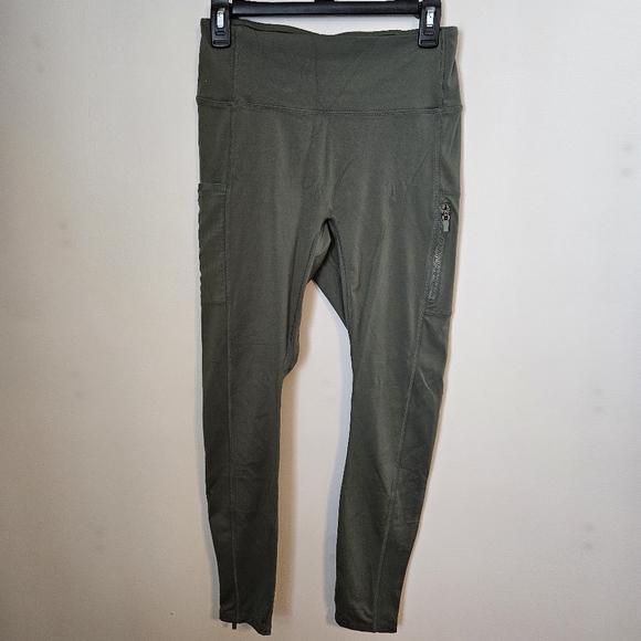 Fabletics Leggings Olive Green High-Waisted Motion 365 Solid Neutral casual - Picture 1 of 10